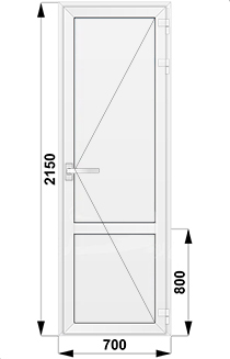 Пластиковые уличные глухие одностворчатые входные двери 700x2150